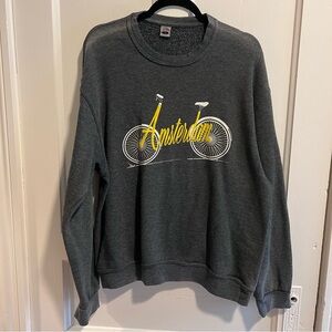 LOGO by Lori Goldstein Dark Gray Amsterdam Bicycle Sweater